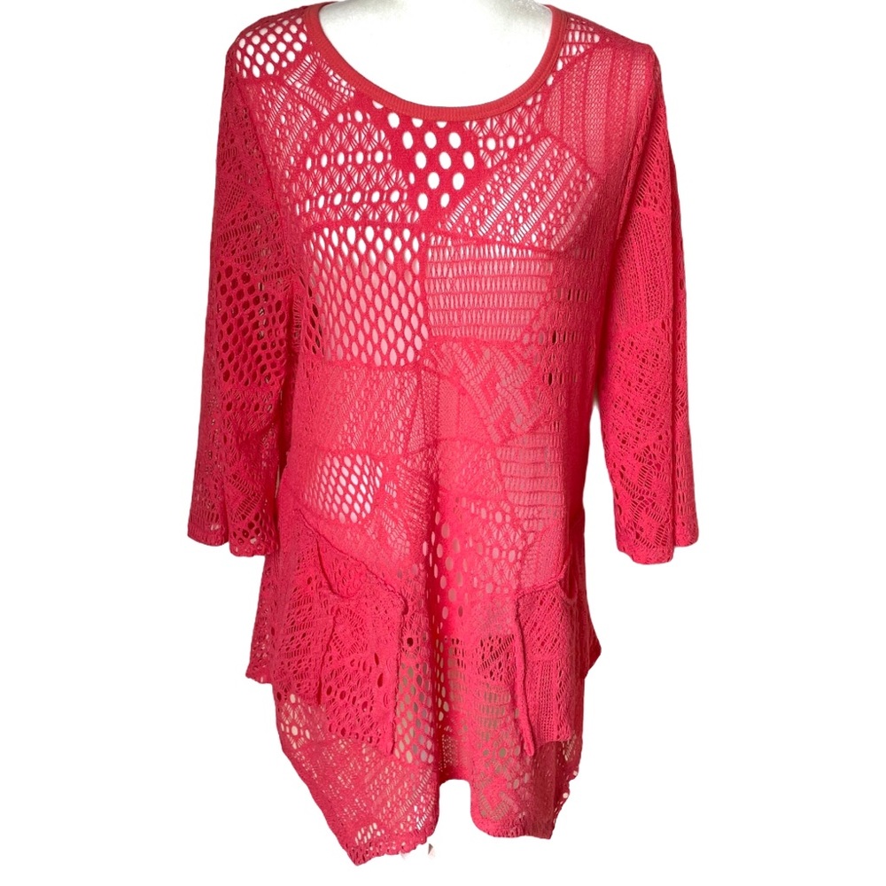 Lily by Firminia Crochet Top or Coverup Size:1X